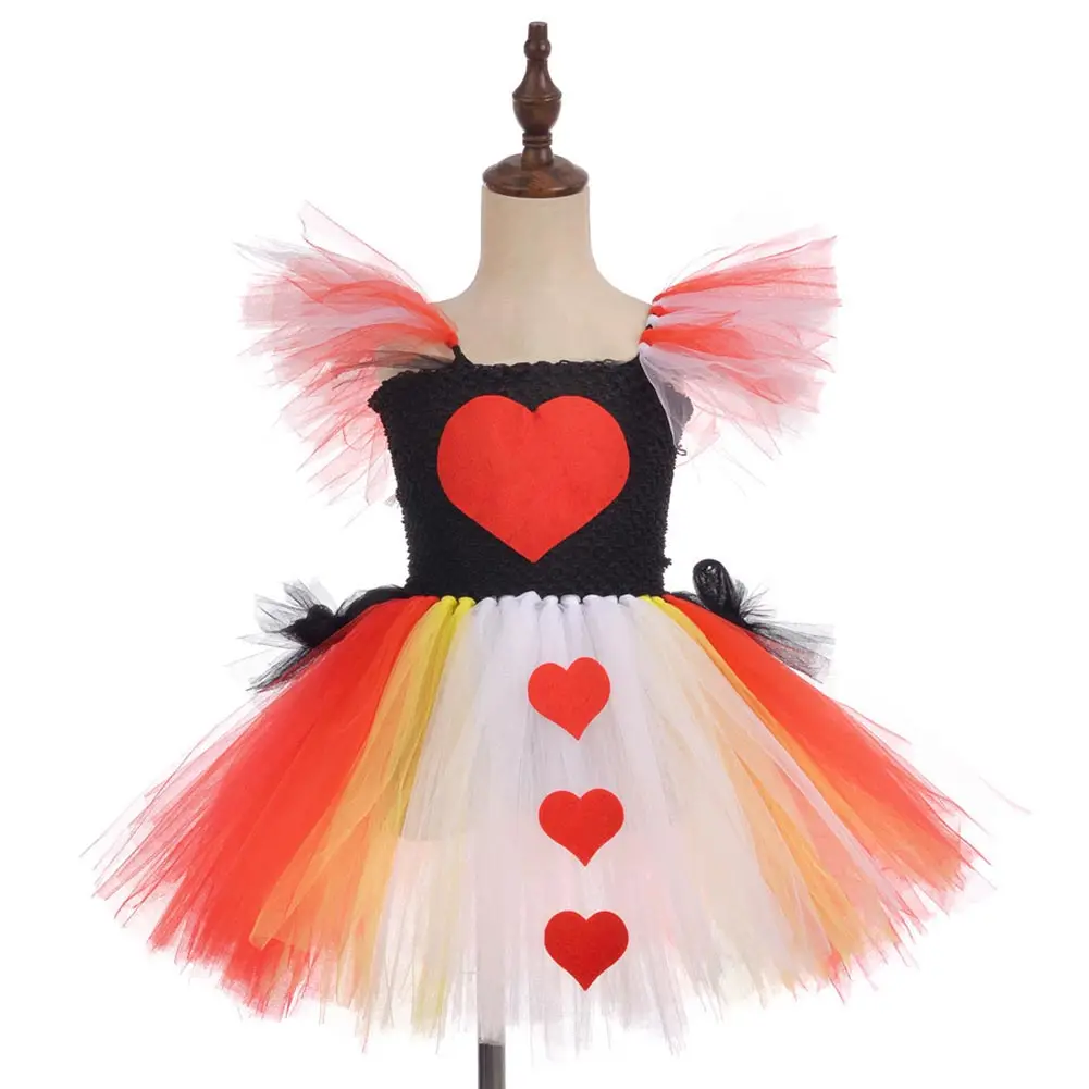 Платье для девочек с изображением королевы сердец платья вечерние Ринок наряд