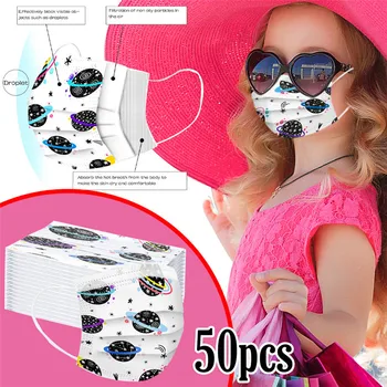 

50pc Children's Disposable Facema$ks Reusable Cotton Facema$ks Children's Washable Fabric ma$ke Scarf Mascarilla Niño Masque