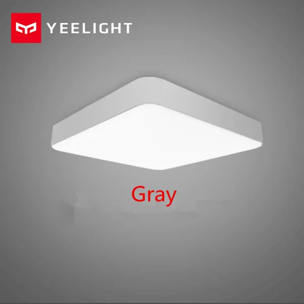 xiaomi mi jia Yee светильник, умный квадратный светодиодный потолочный светильник плюс, умный голосовой светильник/приложение для дома mi, управление для спальни, гостиной - Цвет: gray shell
