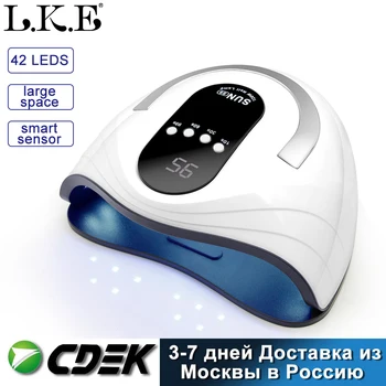 

LKE UV LED Lamp SUN X Nail Lamp 120W Nails Dryer Motion sensing LCD Display For Manicure Nails Lamp Drying For Gel Varnish Art