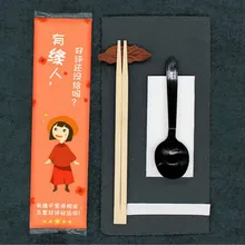 Одноразовые палочки для еды одноразовые бамбуковые палочки для кемпинга палочки для еды с бумажным полотенцем зубочистка пластиковая ложка 50 компл./лот