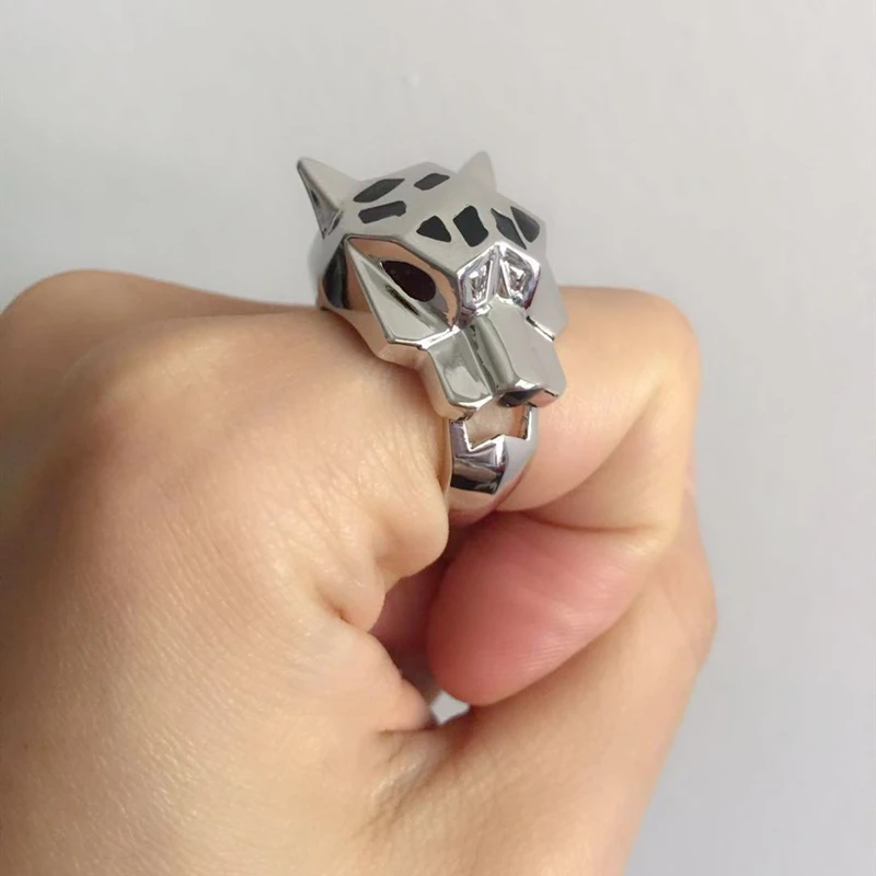 Крутые полые Пантеры указательный палец кольцо леопард животное для мужчин и