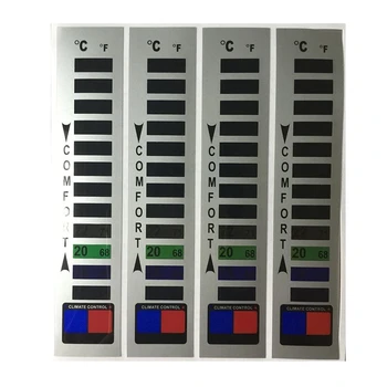 

10 Pcs Clothing Trademark Thermometer Liquid Crystal Down Jacket Ski Suits Household Thermometer Warm Clothing