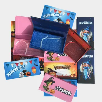 

Lashes Makeup Packaging Halloween Lash Boxes Packaging Cases Eyelash Boxes Wholesale 25 mm Natural Lashes Vendors Wholesals Box