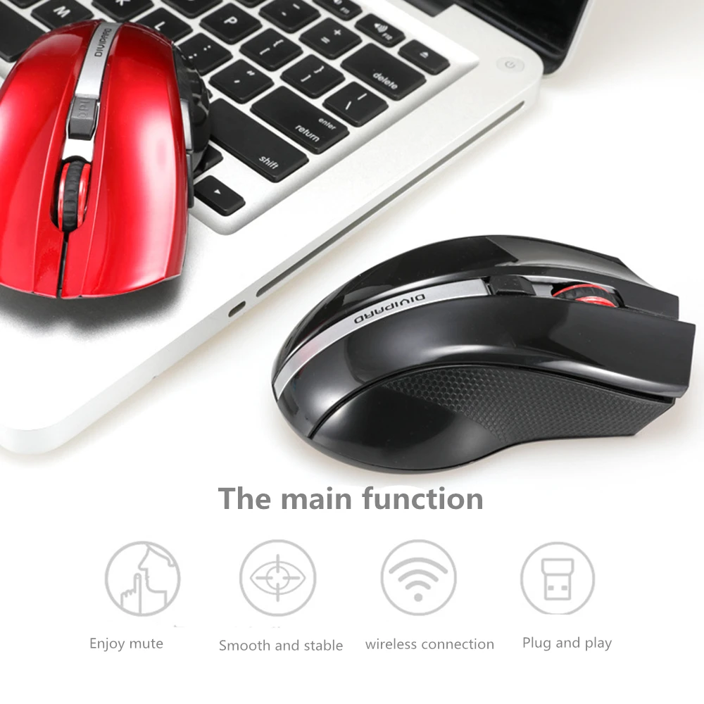 

2.4G Wireless Silent Mouse With USB Receiver 2400DPI Optical Gaming Mouse For Windows Mac PC Notebook Computers Mouse