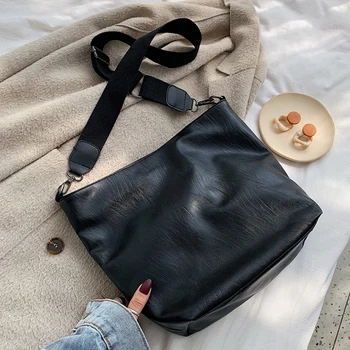 

Solid Color PU Leather Crossbody Bags for Women 2020 High Capacity Shoulder Messenger Bag Female Travel Handbags