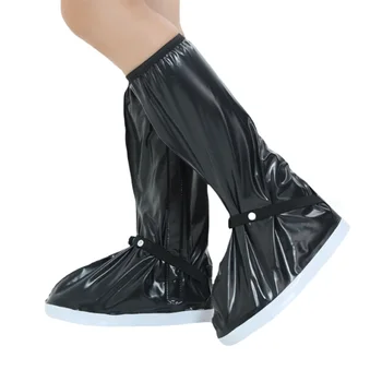 

Unisex Overshoes Portable Travel Long Tube Waterproof Shoe Cover Protective Outdoor Reusable Snow Zipper Anti Slip Rain Boots