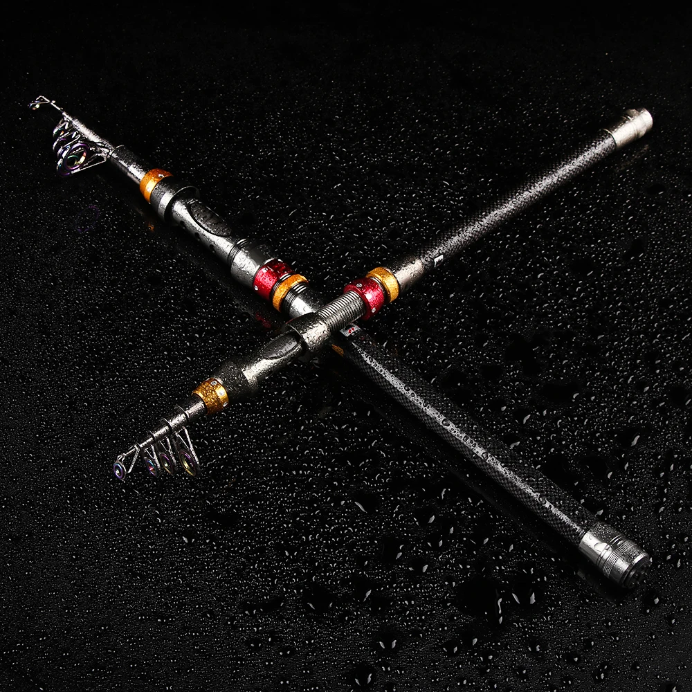 Portable Winter Fishing Rod Ultralight Carbon Fiber Telescopic Portable Sea Spinning Pole Retractable Pen Pole High Quality