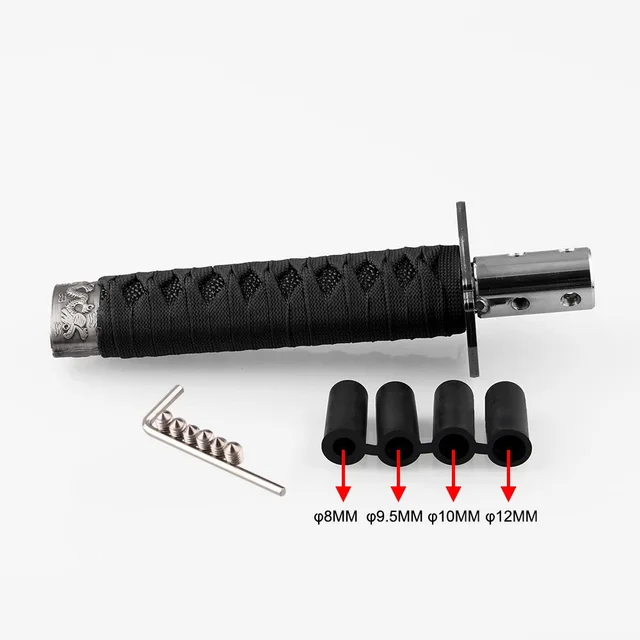 Universal 200MM/300MM JDM Katana Samurai Sword Shift Knob Shifter With Adapters Gear Shift knob car accessories 20CM black