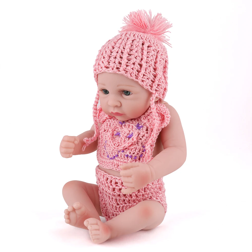 NPKDOLL Куклы реборн Игрушки девочка 10 дюймов девочка подарок силиконовый Полный винил Младенцы реалистичные новорожденный розовый детский комбинезон