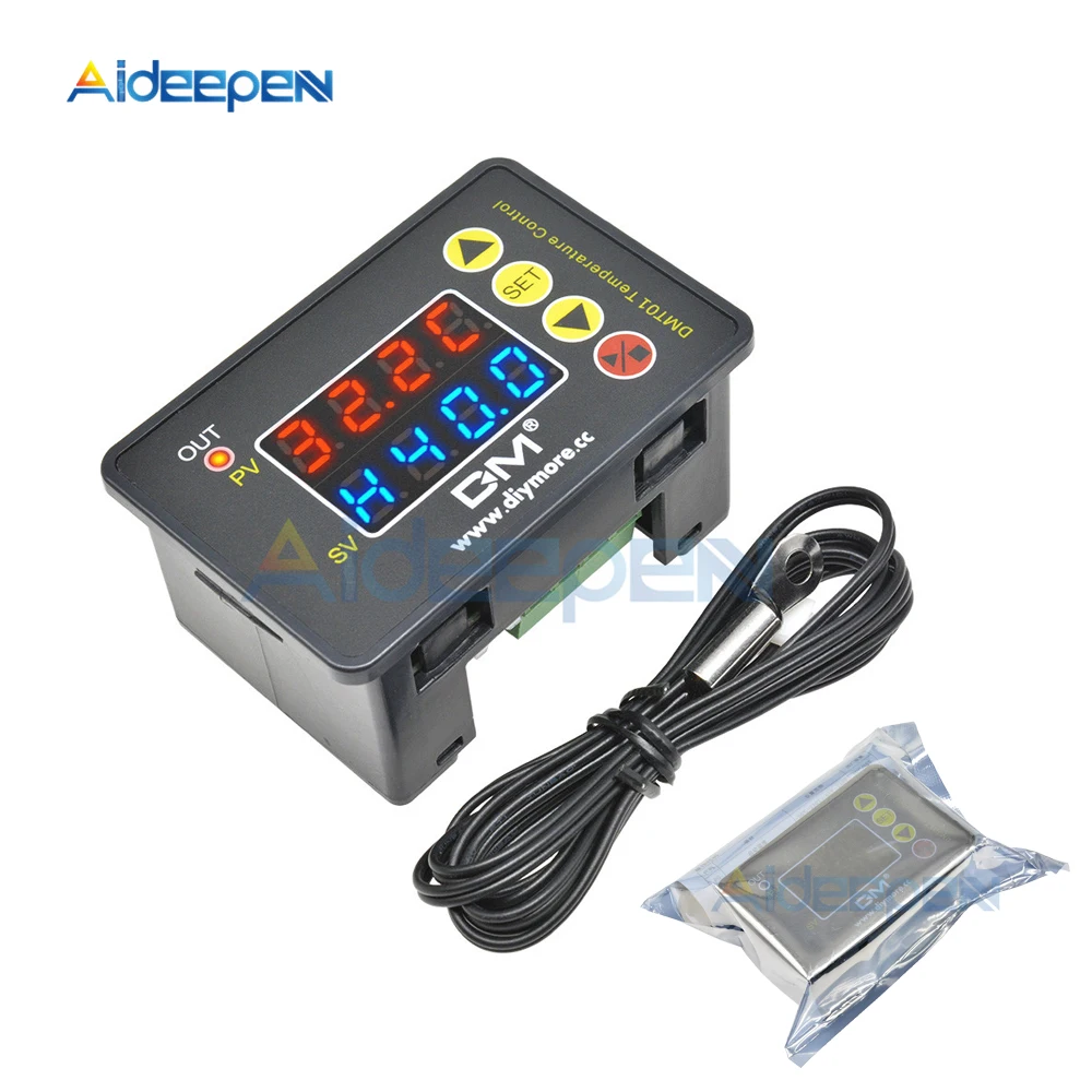 

DMT01 AC 110-220V Digital Temperature Controller Thermostat Aquarium Incubator Cooling Heating Temp Regulator with Buzzer Alarm