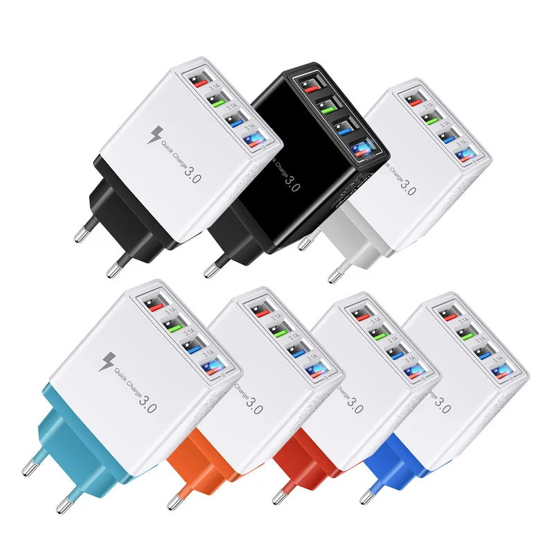 Адаптер для быстрой зарядки с 4 USB портами 3 0 А|Зарядные устройства| |