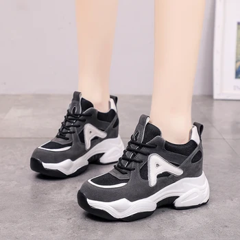 

Women's sneakers spring and autumn Color-blocking thick bottom non-slip wear-resistant casual wild comfort women Shoes U21-52