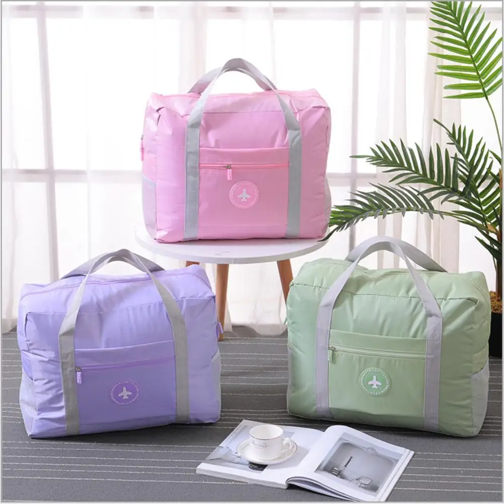 

Waterproof Thick Oxford Travel Folding Bag Large Capacity Luggage HandBag Storage Bag Can Set Trolley Case Portable Boarding Bag
