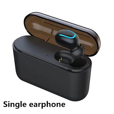 one earbuds black Беспроводные наушники Bluetooth 5,0 наушники в ухо гарнитура стерео звук качество спортивные наушники для Android Ios всех смартфонов - Цвет: one earbuds black