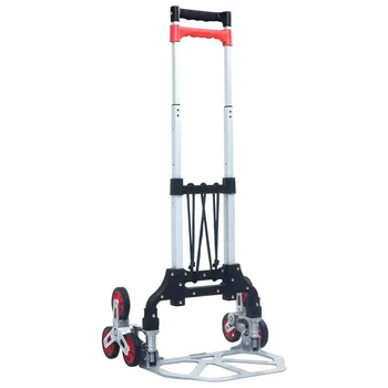 

Stair Transport Trolley Foldable Anti-rust Bearing 70 Kg Handle Height Adjustable Lightweight Portable Stable Practical Trolley