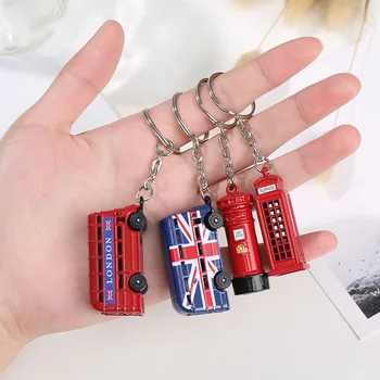 

London Red&Blue Car Key organizer Mail Box Key Holder Key Pendant Keychain Souvenir Gifts For Men Car Key chain Key Ring keyring