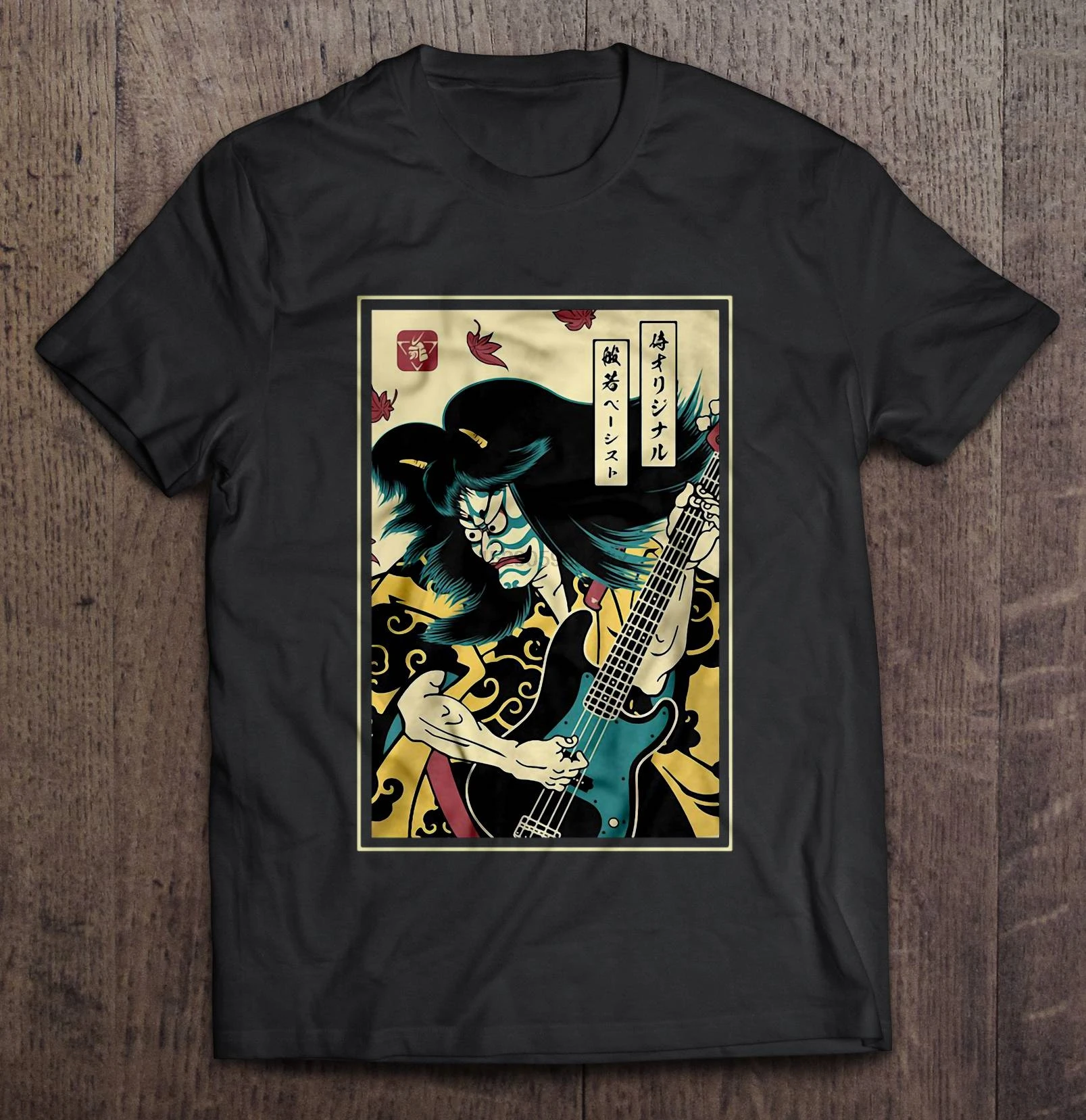 Мужская забавная футболка модная Samurai Hannya Bassist женская футболка|Футболки| |