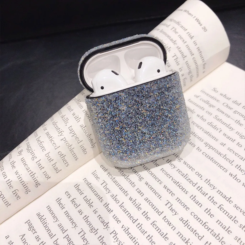 Жесткий чехол с 3D блестящими бриллиантами для Airpod 1/2, защитные беспроводные Bluetooth наушники, аксессуары, чехол для зарядки, чехол для наушников