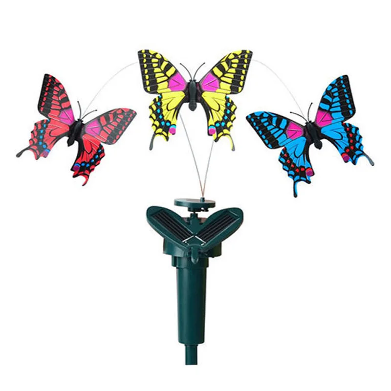 

Solar Power Fluttering Butterfly Garden Patio Path Flowerpot Fly Dance Decor