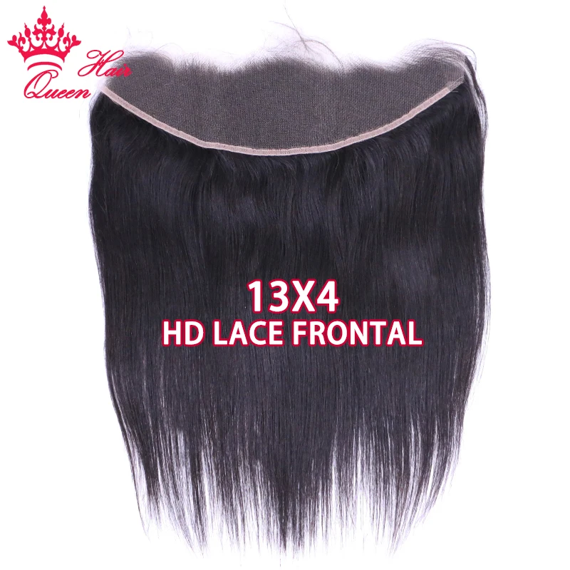 Queen Hair 4x4 / 5x5 Transparent HD Lace Closure Brazilian Hair Weaving Virgin Straight Human Hair Closure 13x4 Lace Frontal
