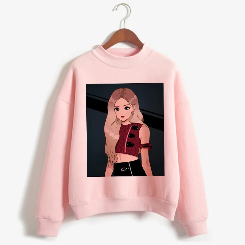 Blackpink Kill This Love Harajuku Толстовка для женщин Ullzang Jennie Rose Lisa Jisoo толстовка с героями мультфильмов осенне-зимняя теплая Женская толстовка с капюшоном - Цвет: H1627