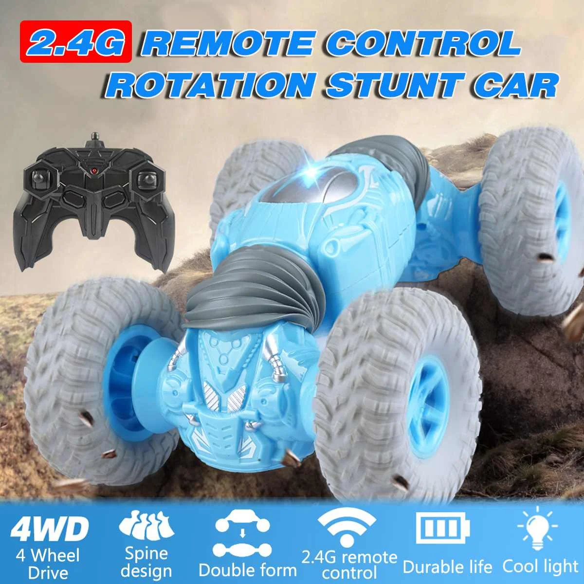 RC Car Radio Control 2.4GHz Wireless Control 4WD Twist-Desert Cars Off Road for Buggy Toy High Speed Climbing RC Car Kids Toys