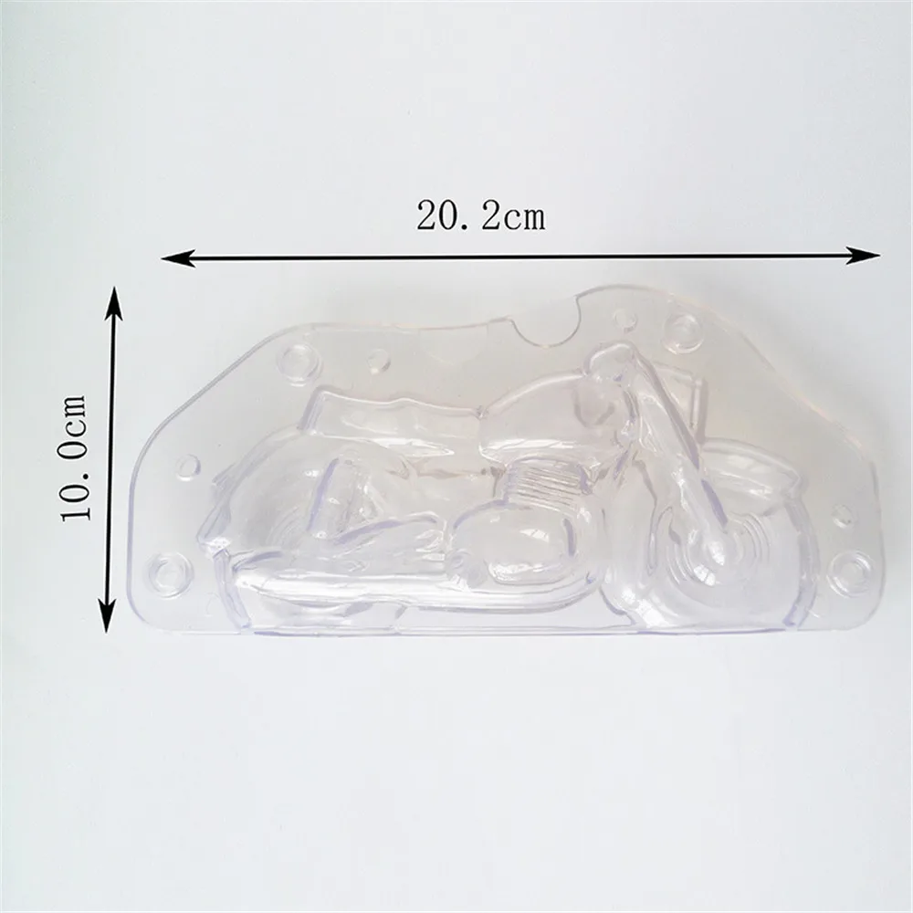 3D Motorcycle Chocolate Molds Cake Decoration Baking Pastry Tools Mold Plastic Polycarbonate Form for Bakery