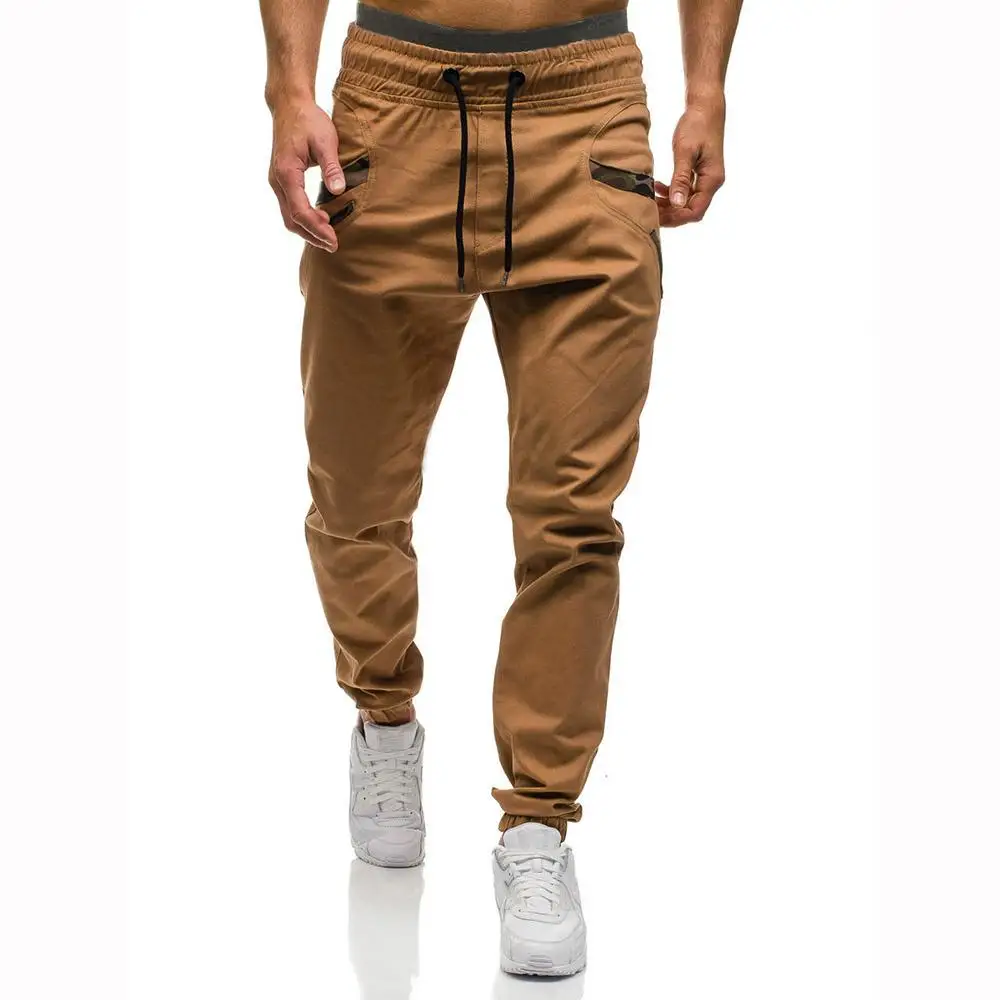 

Men Pants Joggers Sweats Beamed feet Trouserspants Casual Pants for Men Pocket puzzles Trousers Gray Black