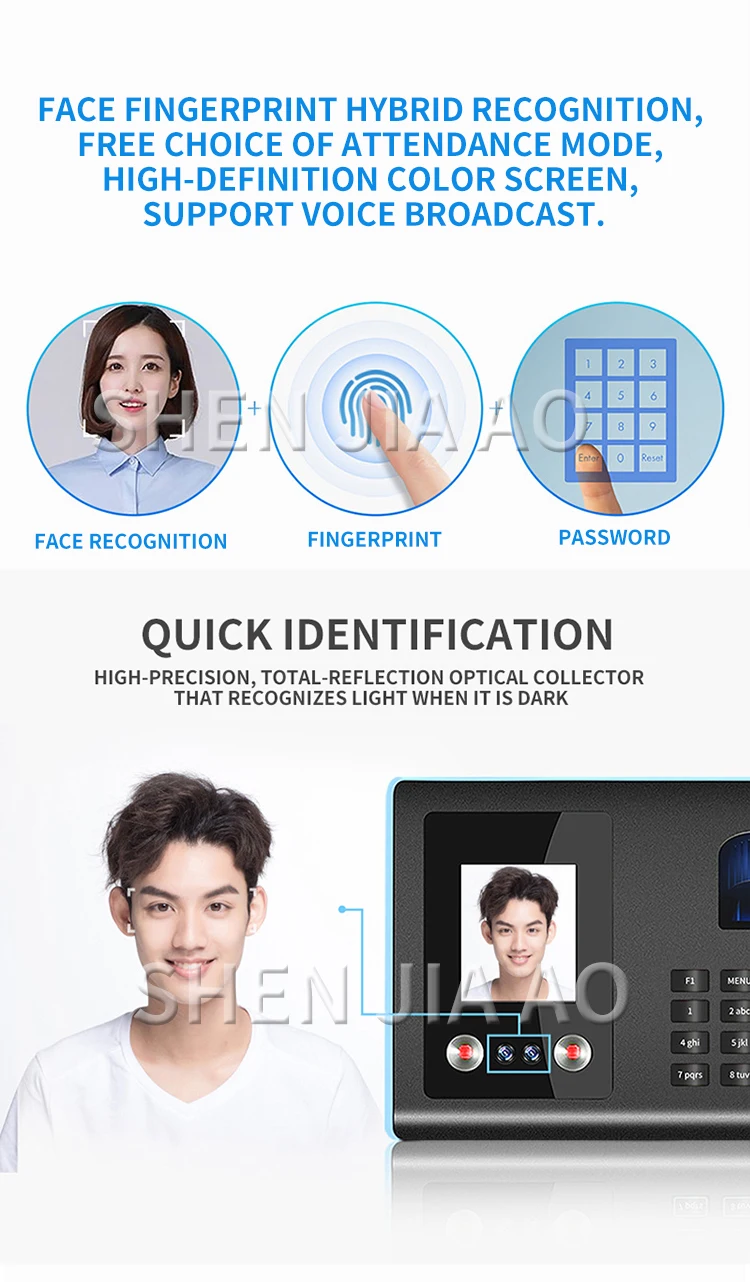 FA01 посещаемость машина/машина распознавания лица отпечатков пальцев/посещаемость машина/компания регистрации машина/распознавание лица