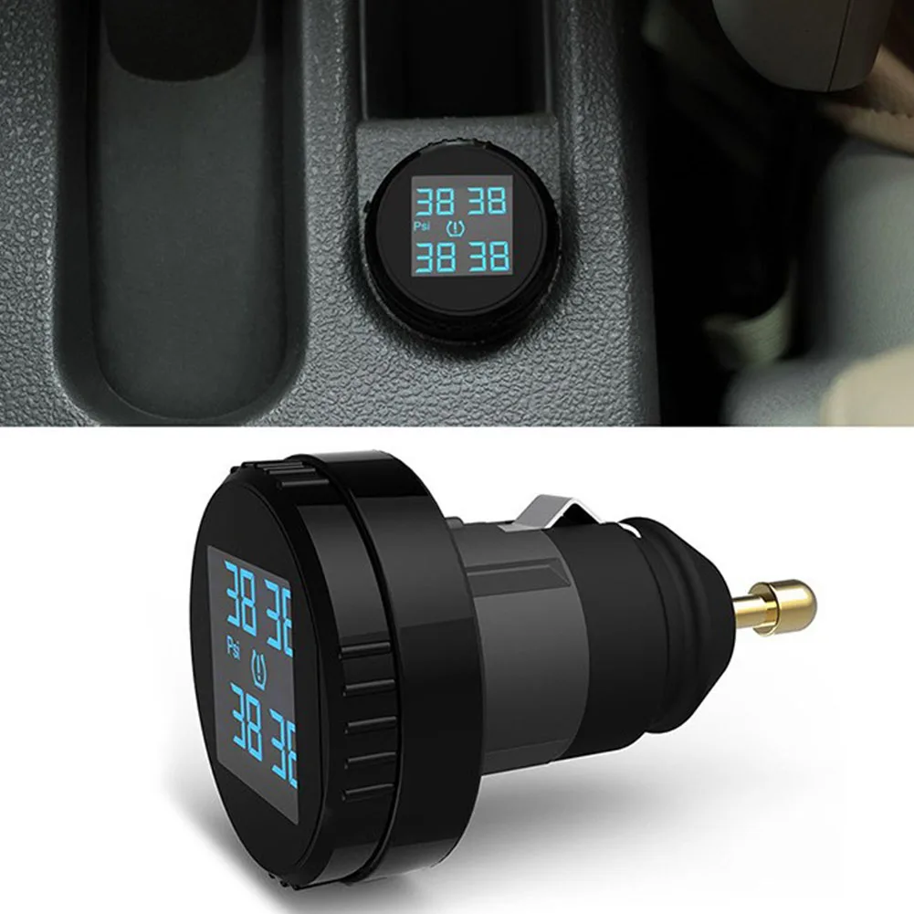 Professional Car Sensor TS61 TPMS Sensor Cigarette Lighter Tire Pressure Monitor External LCD 4 Wireless Monitoring Tire