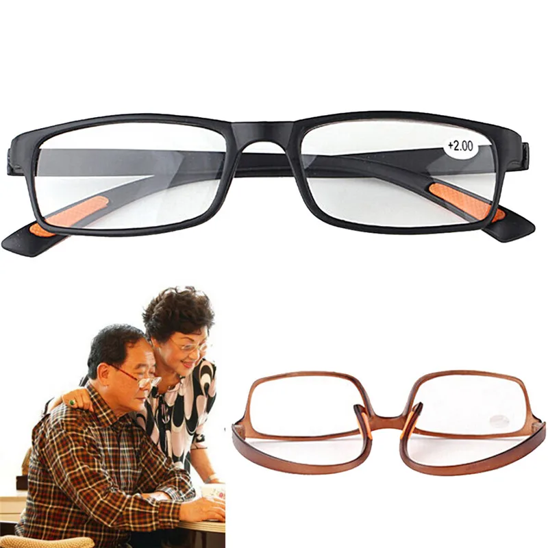 1pcs Foldable Reader Eyeglasses Reading Glasses Resin Lens+1.