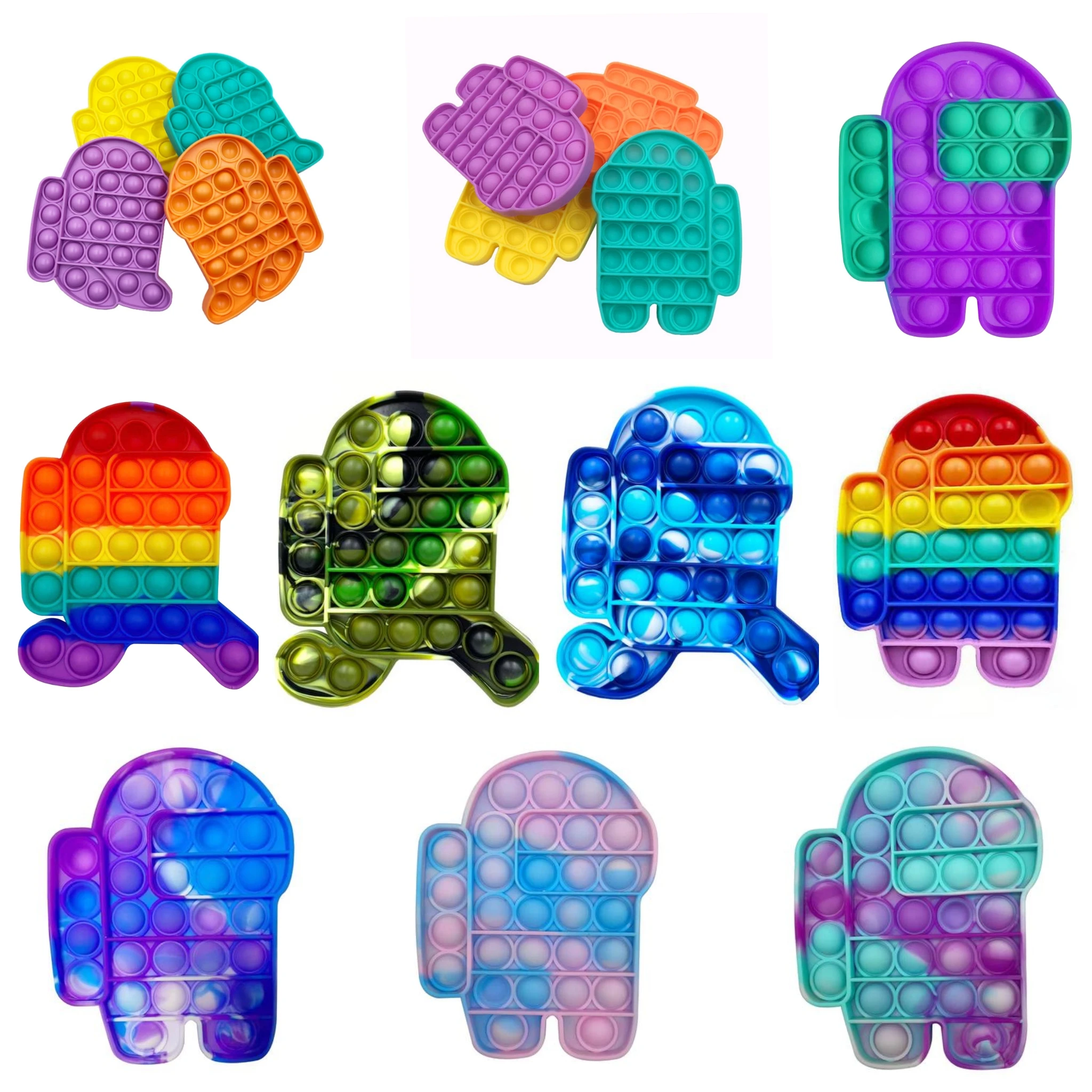 Funny Pop juguete para aliviar el estrés de burbuja sensorial entre adultos niños Anti-estrés juguete inquieto punk estrés Squishy juego