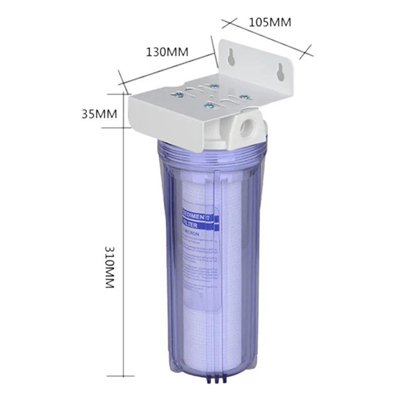 HOT!Drinking Water Filter Housing 10-Inch First Level Water Purifiers PPF Pre-Filter with Quick Fittings and RO Wrench
