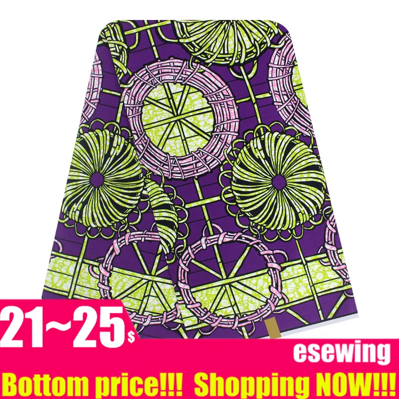 Африканская настоящая голландская восковая Ткань 6 ярдов Хлопок Анкара Нигерия Гана Голландский Настоящий Воск для лоскутного шитья африканские платья TX22