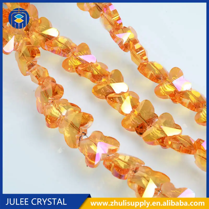 JuleeCrystal 10 мм 14 мм хрустальные бусины в форме бабочки для украшения дома - Цвет: A52-001