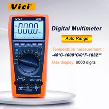 Vici vc99 3 6/7 multímetro digital, auto alcance multímetro digital 1000v 20a dc ac tensão atual examinador de capacitância