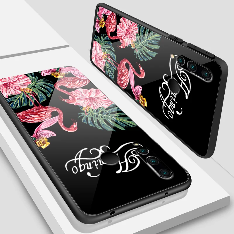 W350 Задняя крышка для huawei Enjoy 9s чехол из закаленного стекла Mate20 Lite Pro Nova 2 3i 4 P Smart+ P20 P30 Honor Play Painted цветение Fundas - Цвет: W350