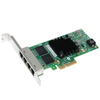 

Network Card PCI-Express PCIe X4 Four RJ45 Gigabit Ports Server Adapter NIC I350-T4