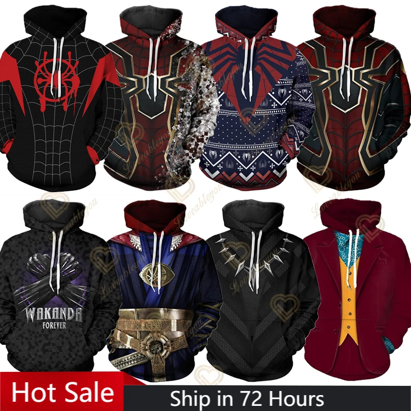 Толстовка мужская с капюшоном и 3D-принтом | Тематическая одежда униформа