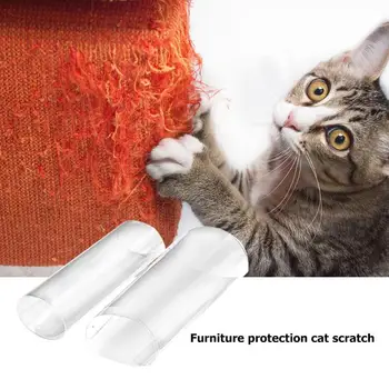 

2pcs Sofa Guardrail Cat Claw Protection Pad Excellent Durable PVC Sofa Anti Scratch Furniture Protection Cat Stickers