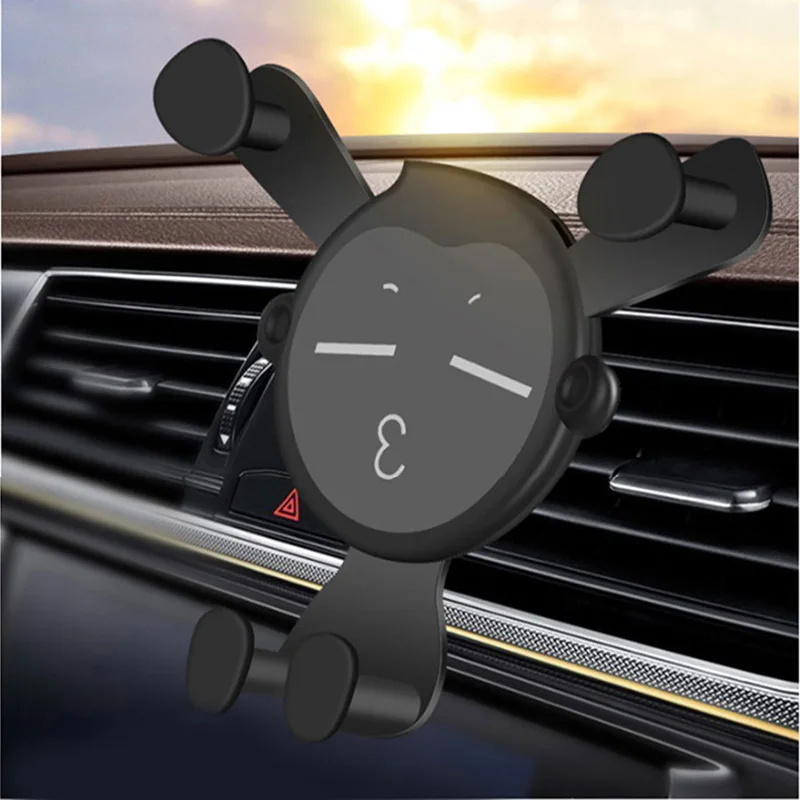 

Car Phone Holder Gravity Phone Mount for Car Vents Cartoon All Degree Rotation Navigation Bracket GT66