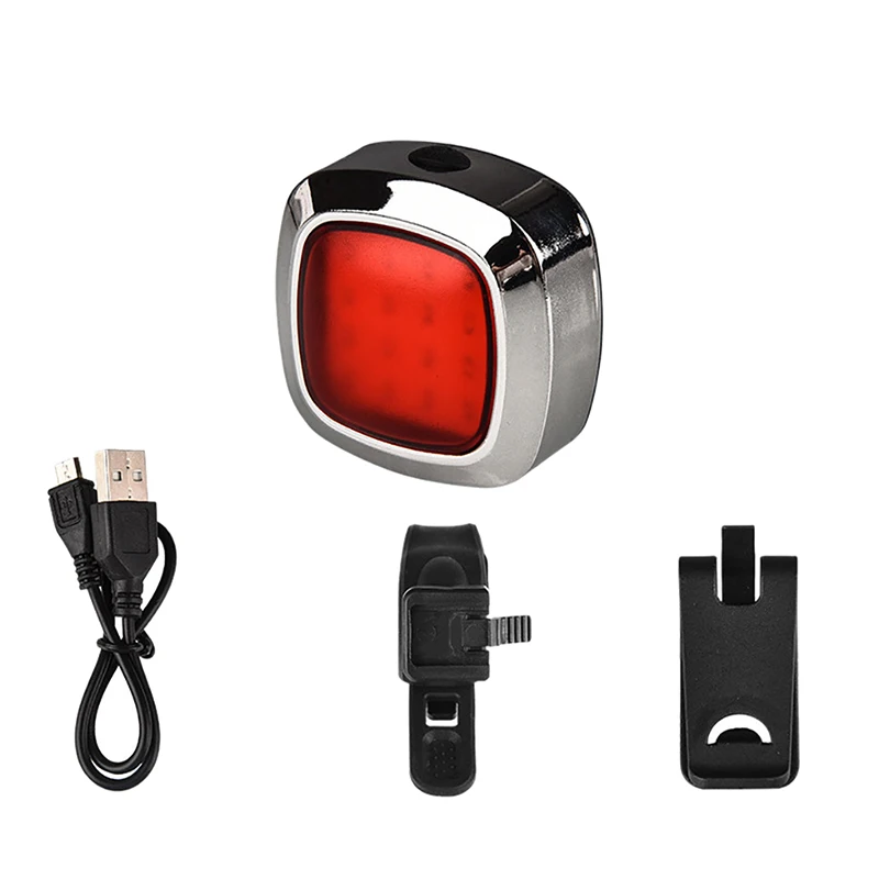 Задний фонарь для велосипеда, светодиодный, велосипедный, умный, тормозной, индукционный, Предупреждение льный фонарь, USB, Перезаряжаемый