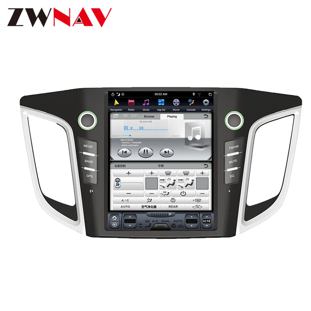 Cheap Android 8.1 4GB PX6 Tesla style Car GPS Navigation For HYUNDAI IX25/HYUNDAI CRETA Radio Tape Recorder HeadUnit Multimedia Player 5