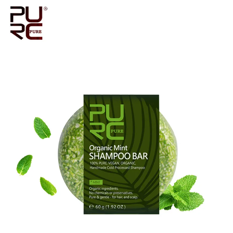 

Новое поступление 11,11, органический шампунь PURC с натуральной мятой, 100% чистый и мятный ручной работы, холодной обработки волос, мыло для ухода за волосами