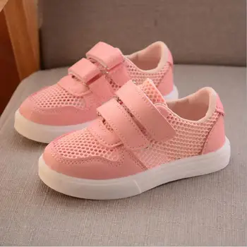 

Mesh Sneakers Boys Breathable Solid Color Sports Shoes For Kids Hollow Out Girls Running Shoes Spring Summer