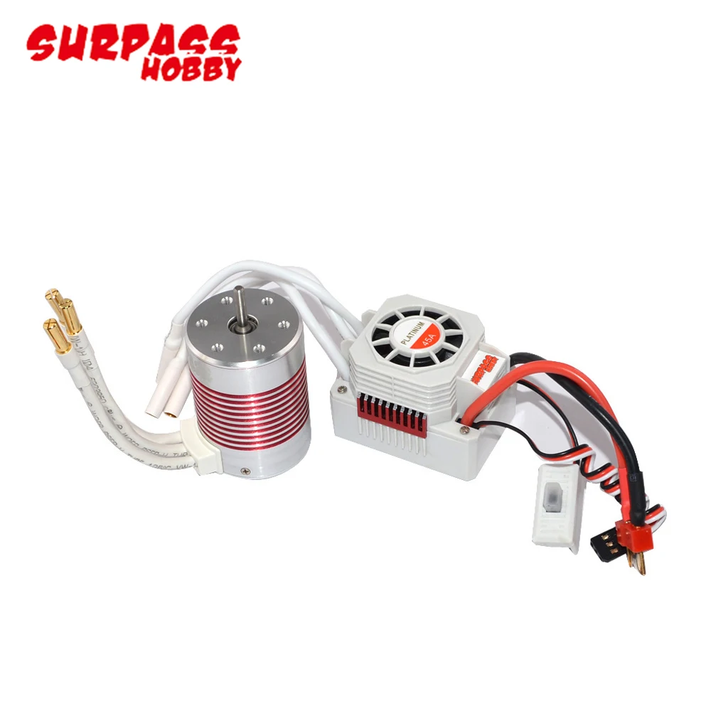 

Hot 2pcs/set Platinum Waterproof 3650 4300KV 3900KV 5200KV Brushless Sensorless Motor With 60A ESC For 1/10 RC Car Truck