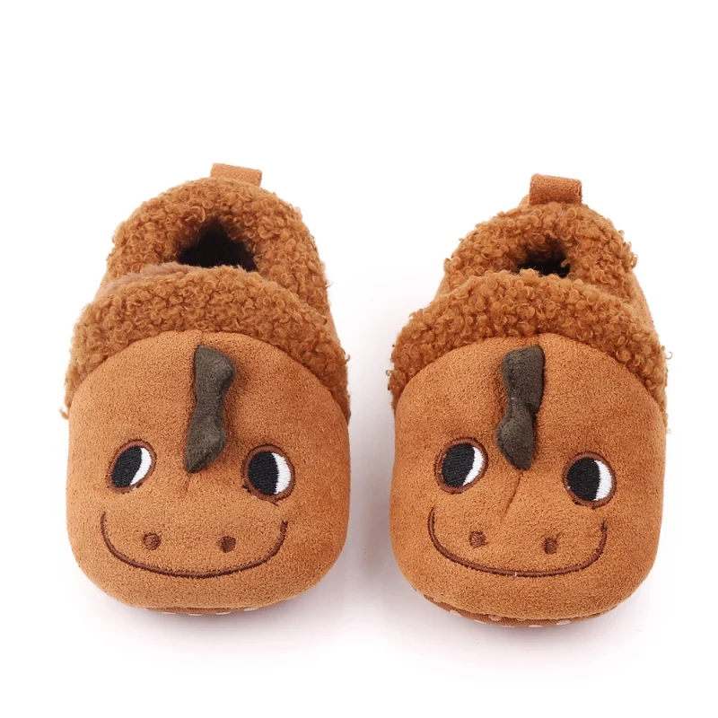 Новинка; обувь для новорожденных мальчиков; дышащие Нескользящие повседневные кроссовки с животными из мультфильмов для малышей; мягкая подошва с мехом; первые ходунки;#9