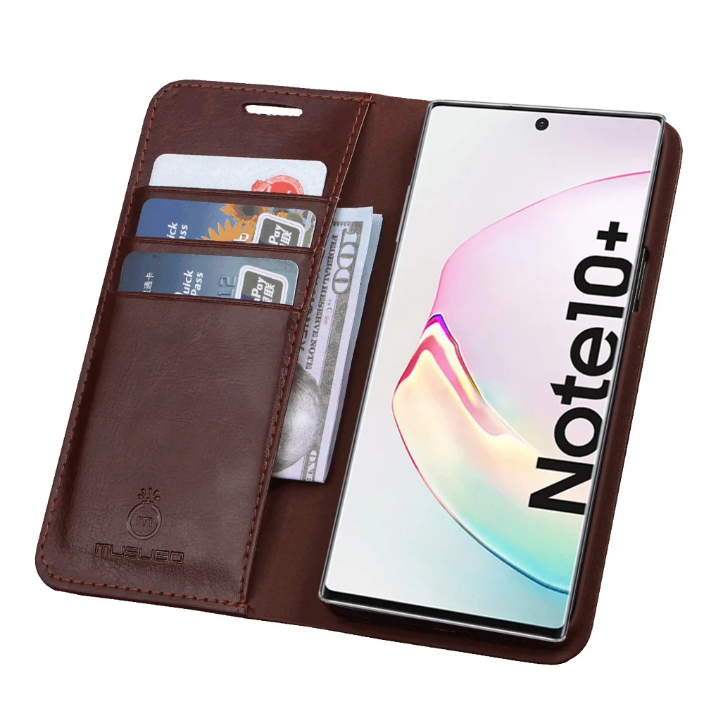 Роскошный Musubo чехол для samsung Galaxy Note 10 натуральная кожа крышка чехол для Note 8 9 чехол-портмоне с откидной крышкой S10e S10+ S9 карты чехол для телефона