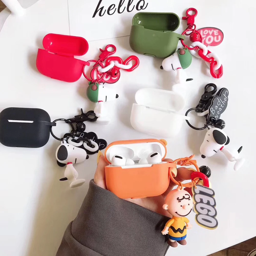 Чехол для наушников для AirPods Pro Cartoon Snoopy Charlie Bluetooth, беспроводные наушники, чехол, АНТИШОК для Apple Airpods 3, аксессуары